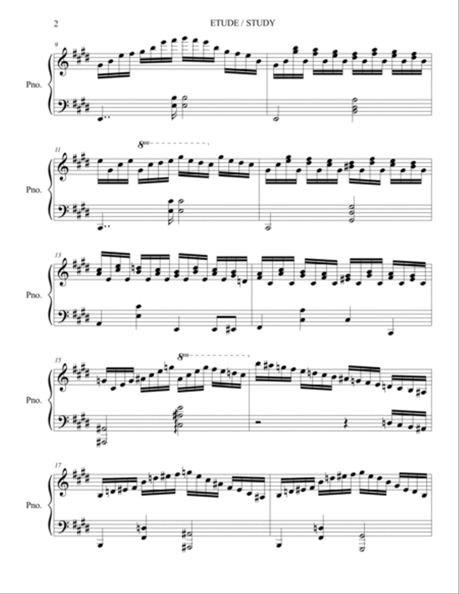 Etude in e - major Etude in e - major Piano Method scores gallery preview page 2