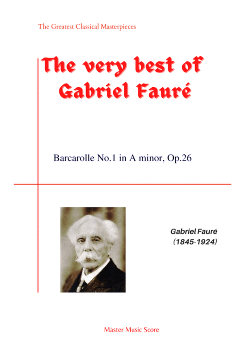 Faure-Barcarolle No.1 in A minor, Op.26 image number null