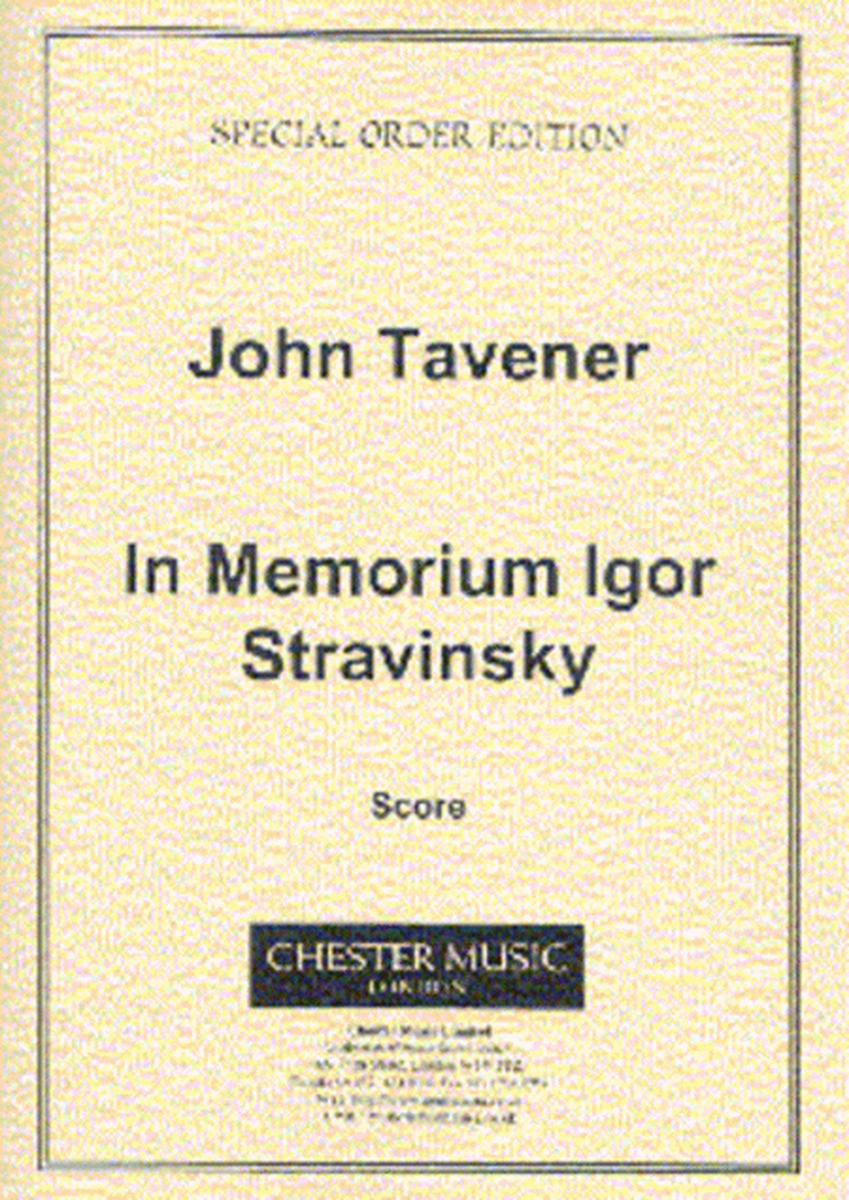 In Memorium Igor Stravinsky