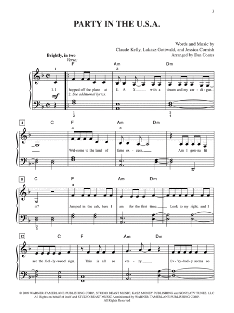 Party in the U.S.A. Small Ensemble scores gallery preview page 2