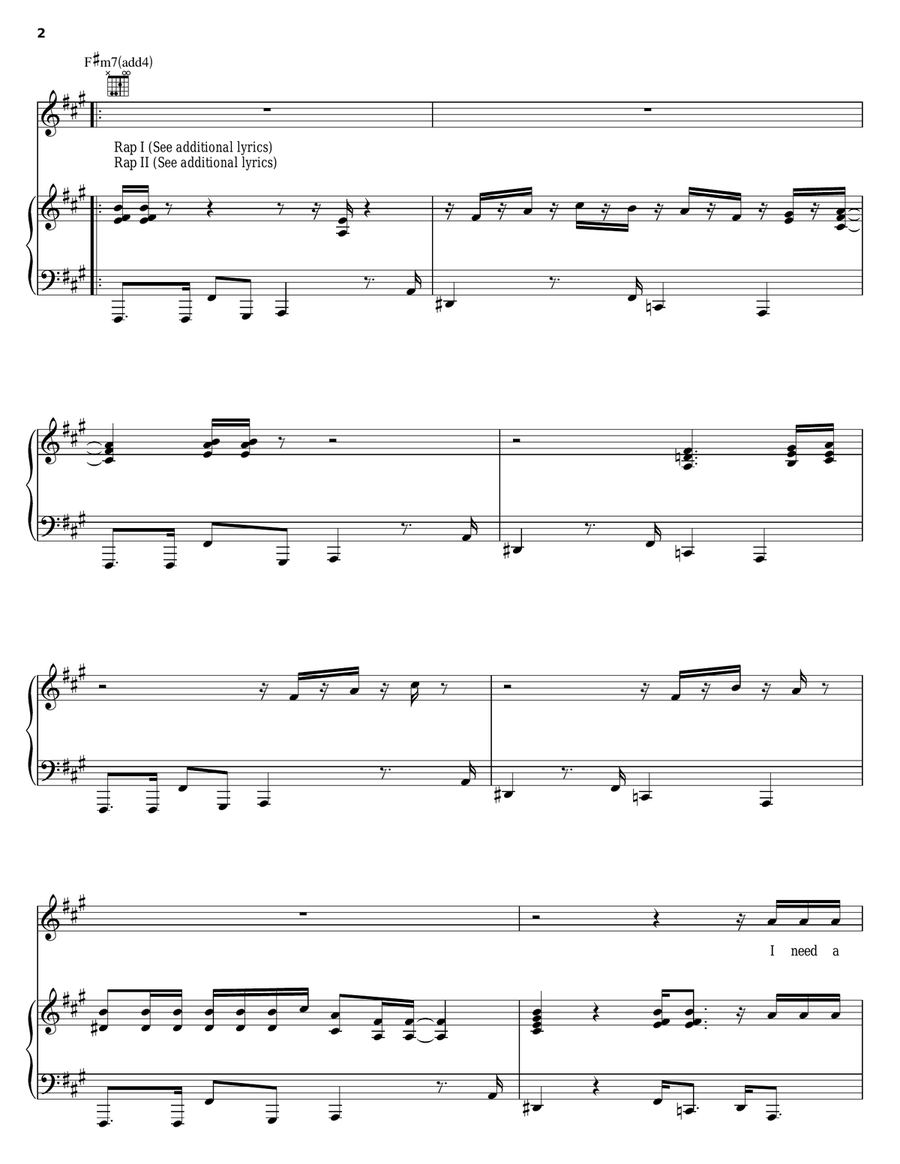 Getaway Car Getaway Car Piano, Vocal, Guitar scores gallery preview page 2