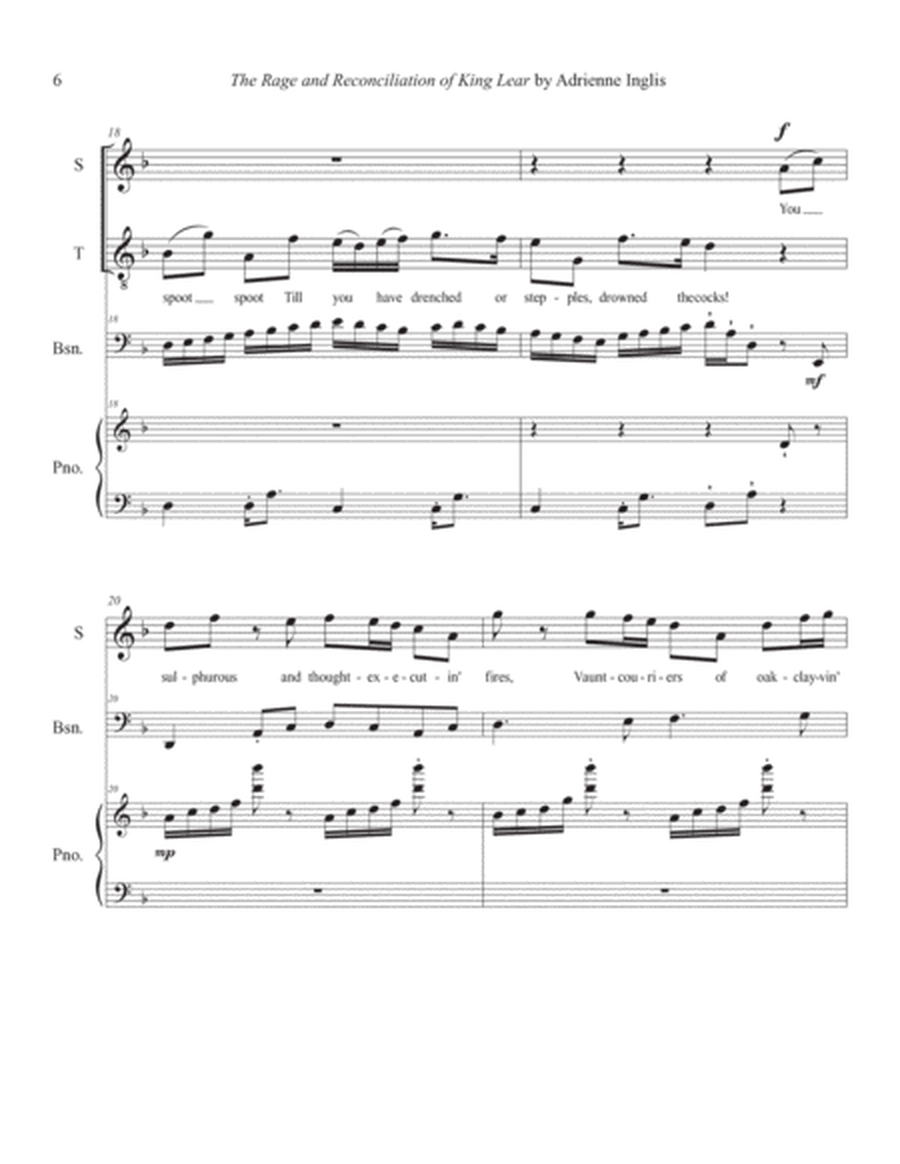 The Rage and Reconciliation of King Lear for SATB, bassoon, and piano image number null
