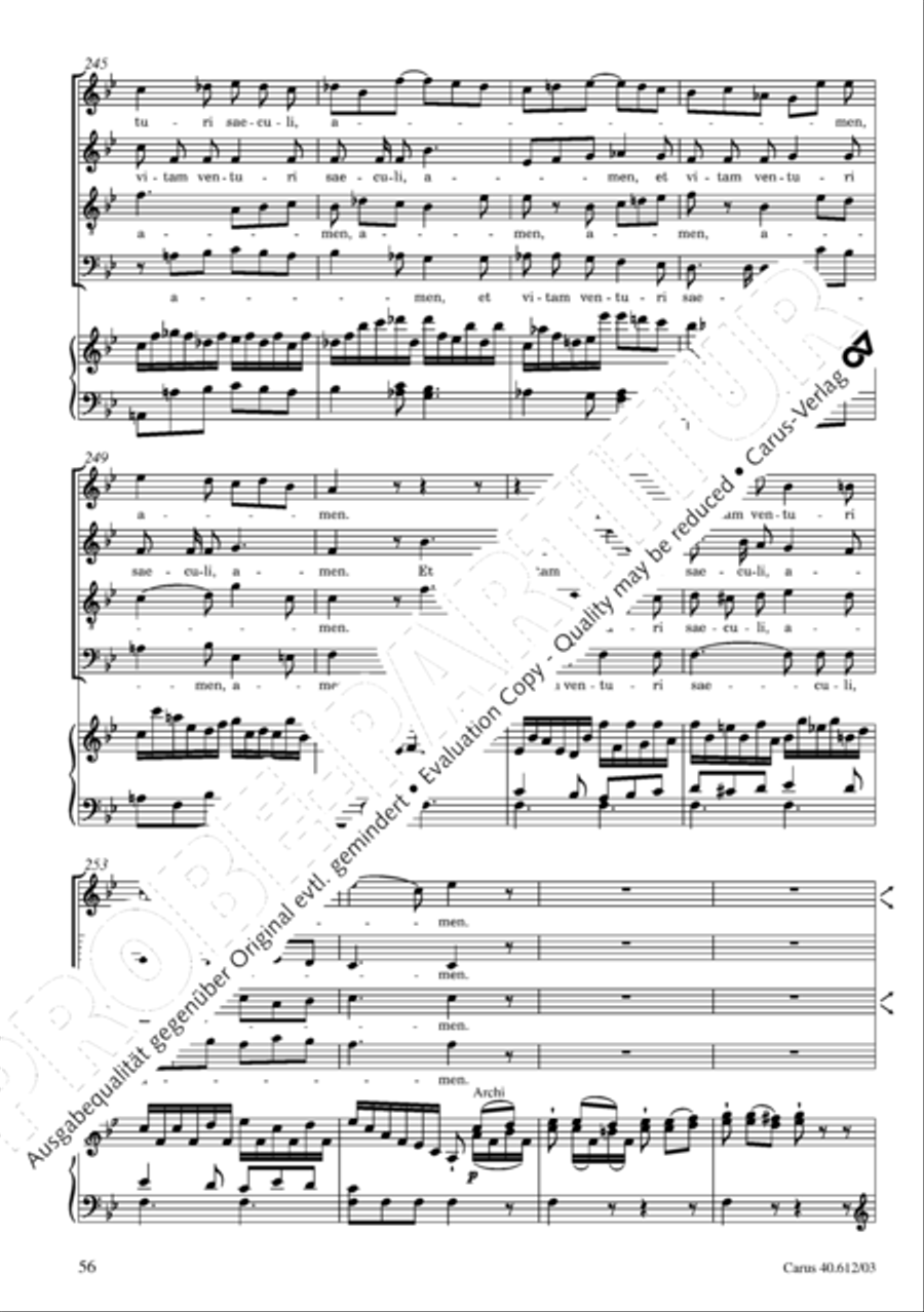 Harmoniemesse in B 4-Part scores gallery preview page 57