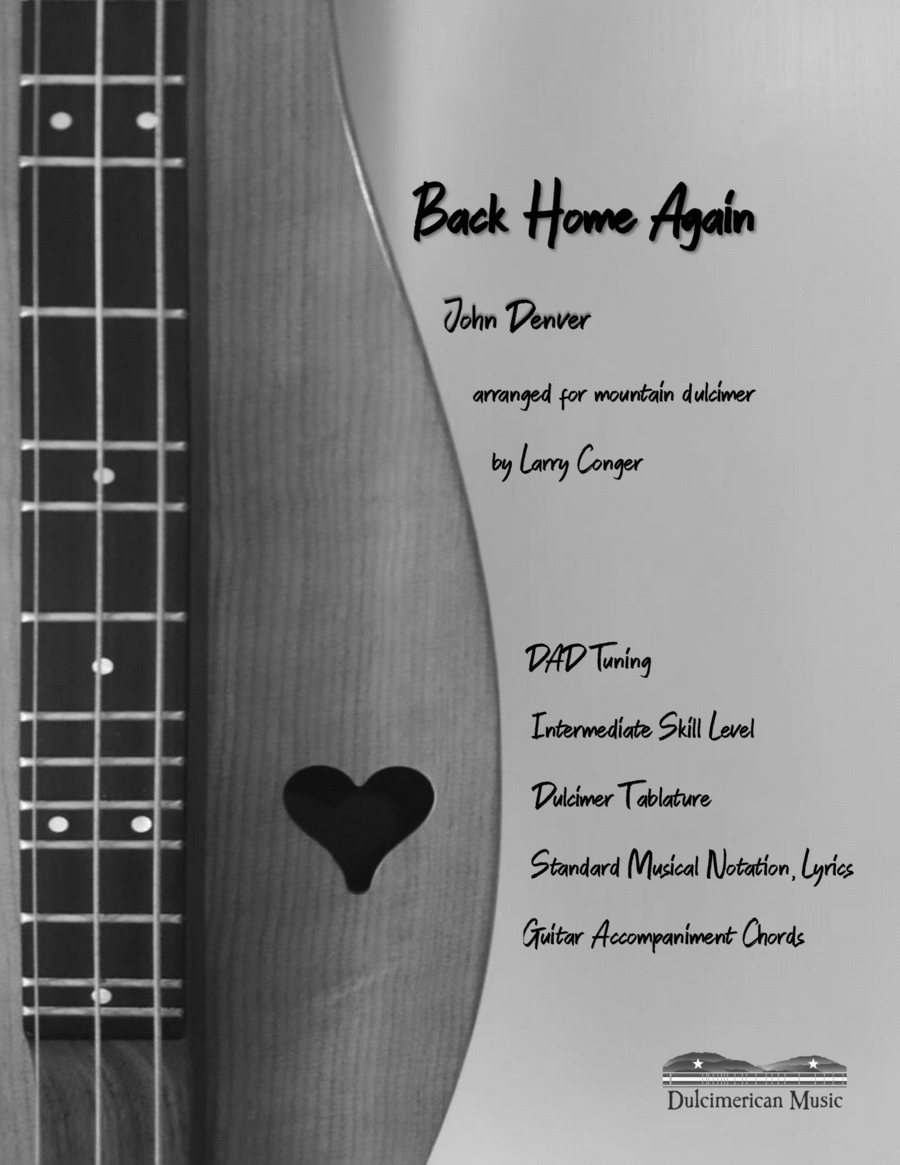 Back Home Again Dulcimer scores gallery preview page 1