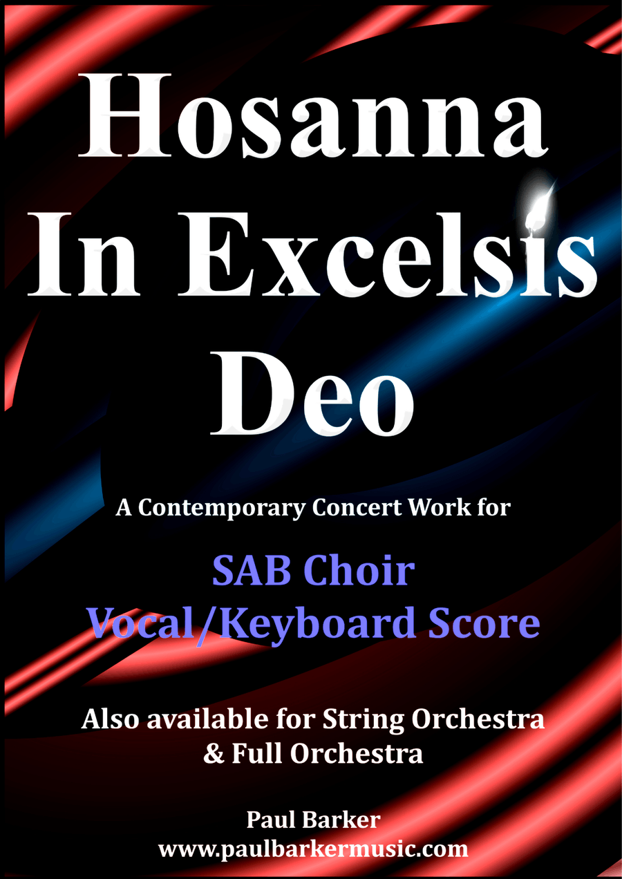 Hosanna In Excelsis Deo (SAB Choir/Piano) 3-Part scores gallery preview page 1