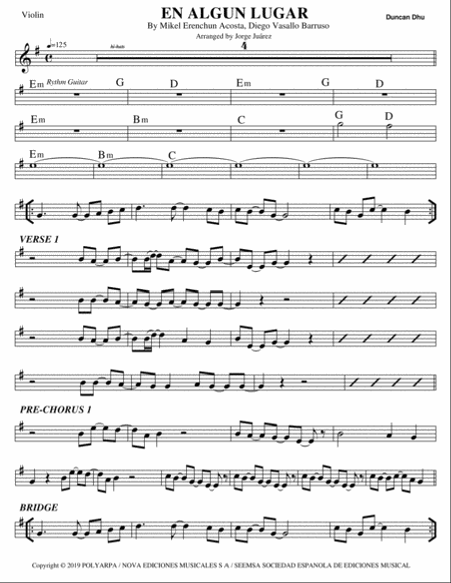 Moscow Nights Violin Solo scores gallery preview page 1