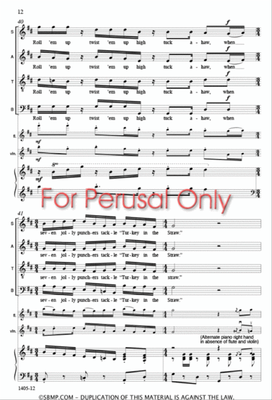 The Bunk-House Orchestra - SATB Octavo 4-Part scores gallery preview page 11
