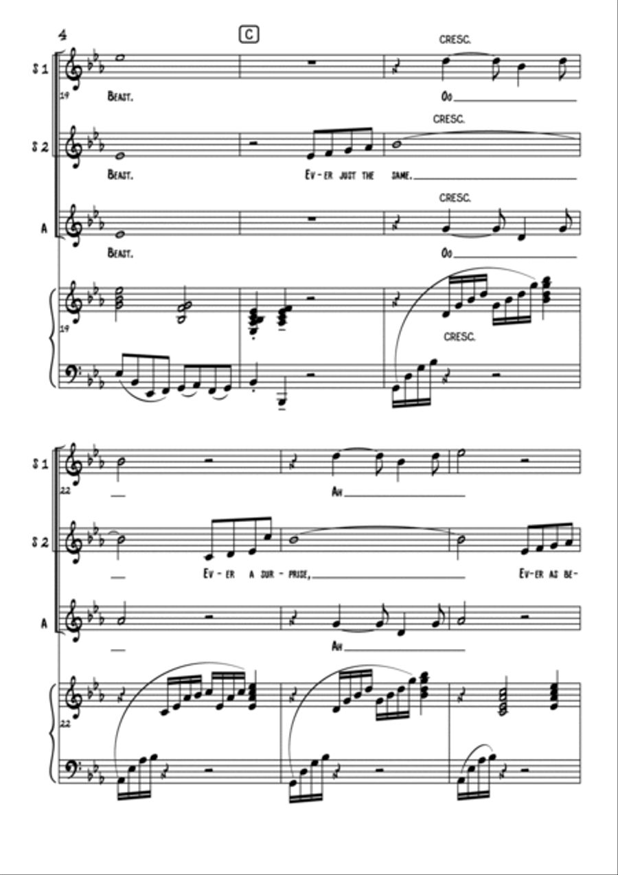 Beauty And The Beast SSA scores gallery preview page 4