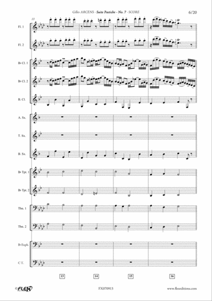 Suite Pastiche: No. 7 Concert Band scores gallery preview page 6