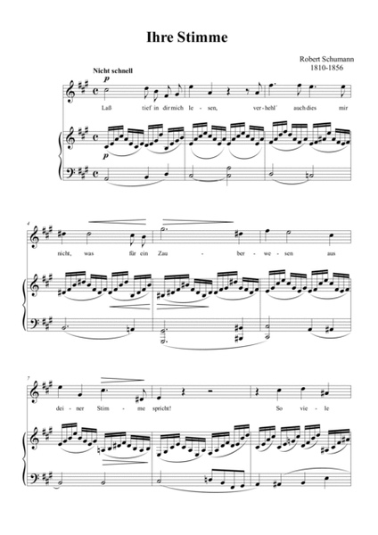 Schumann-Ihre Stimme,Op.96 No.3 in A Major