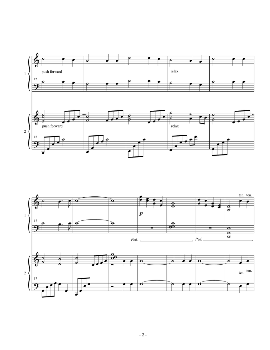 It Is Well with My Soul (When Peace Like a River) - Duo Piano Piano Duet scores gallery preview page 2
