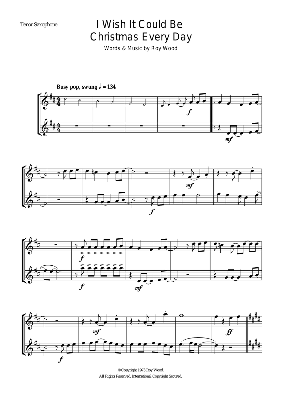 I Wish It Could Be Christmas Every Day Woodwind Duet scores gallery preview page 1