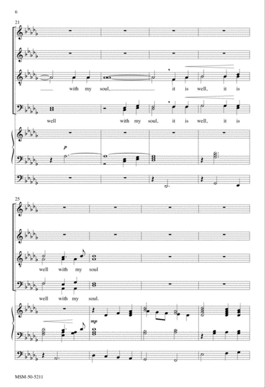 It Is Well with My Soul Divisi scores gallery preview page 4