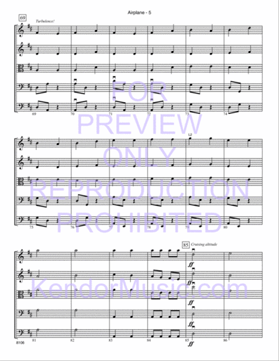 Airplane String Orchestra scores gallery preview page 6
