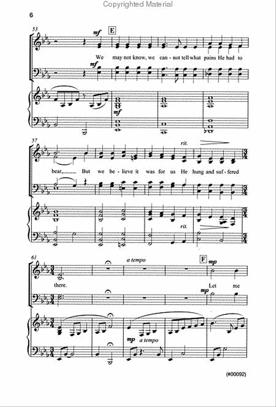 In Humility Our Savior/There Is a Green Hill Far Away - SATB 4-Part scores gallery preview page 3