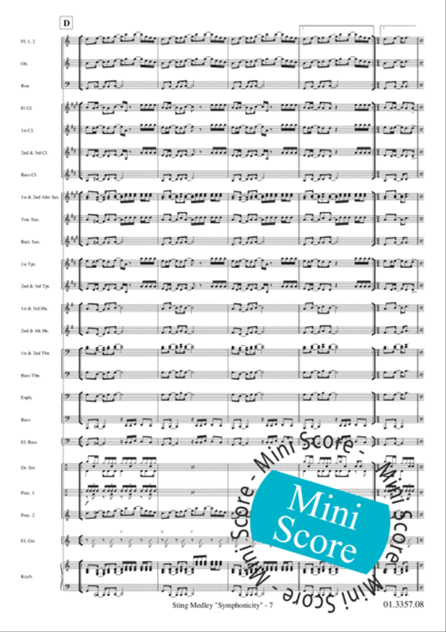 Sting Medley Sting Medley Concert Band scores gallery preview page 11