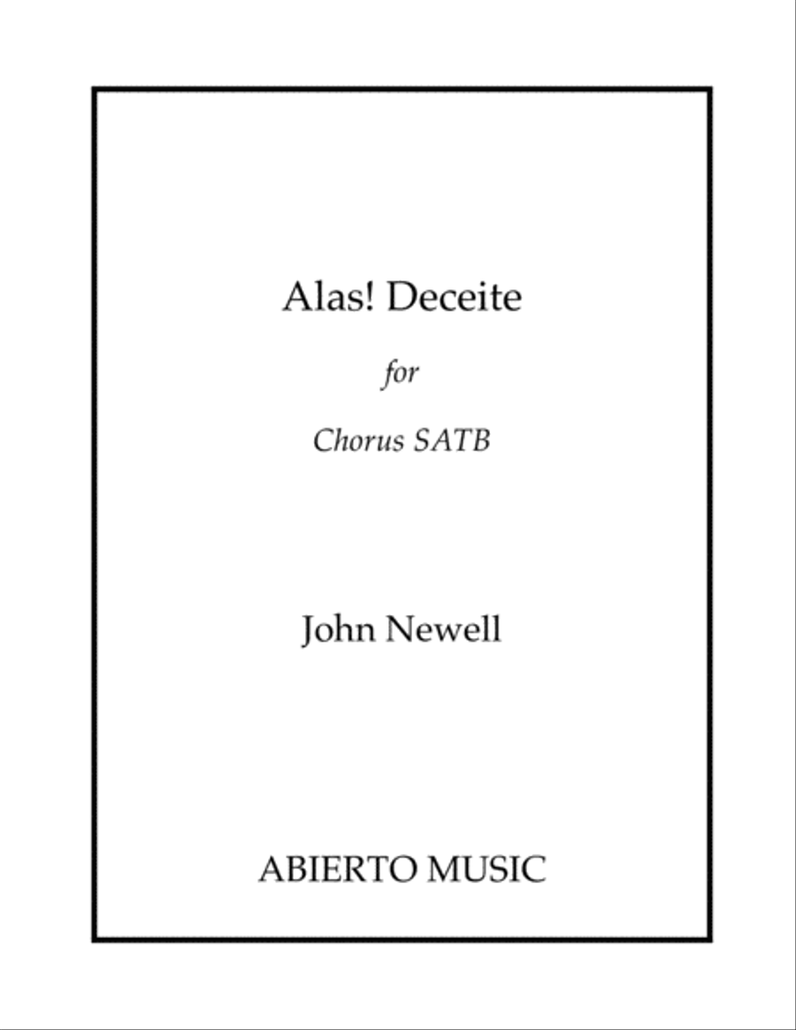 Alas! Deceite 4-Part scores gallery preview page 1