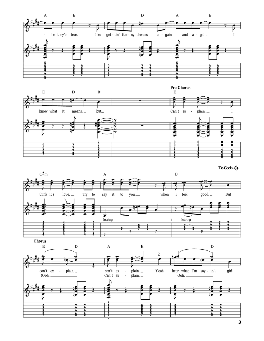 I Can't Explain Acoustic Guitar scores gallery preview page 3