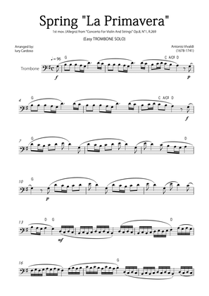"Spring" (La Primavera) by Vivaldi - Easy version for TROMBONE SOLO