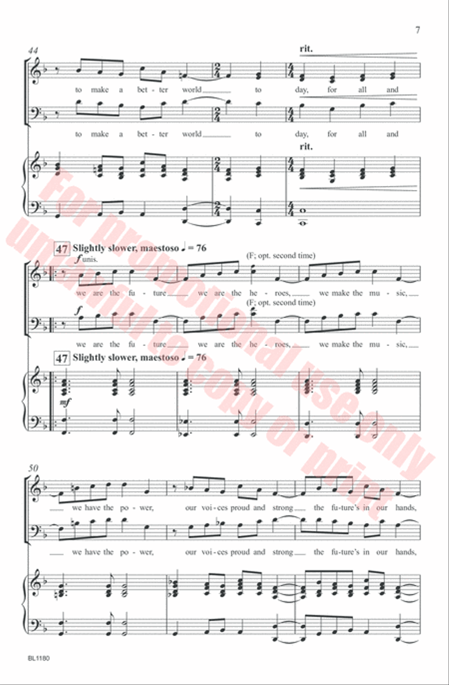 We Are the Heroes 3-Part scores gallery preview page 7