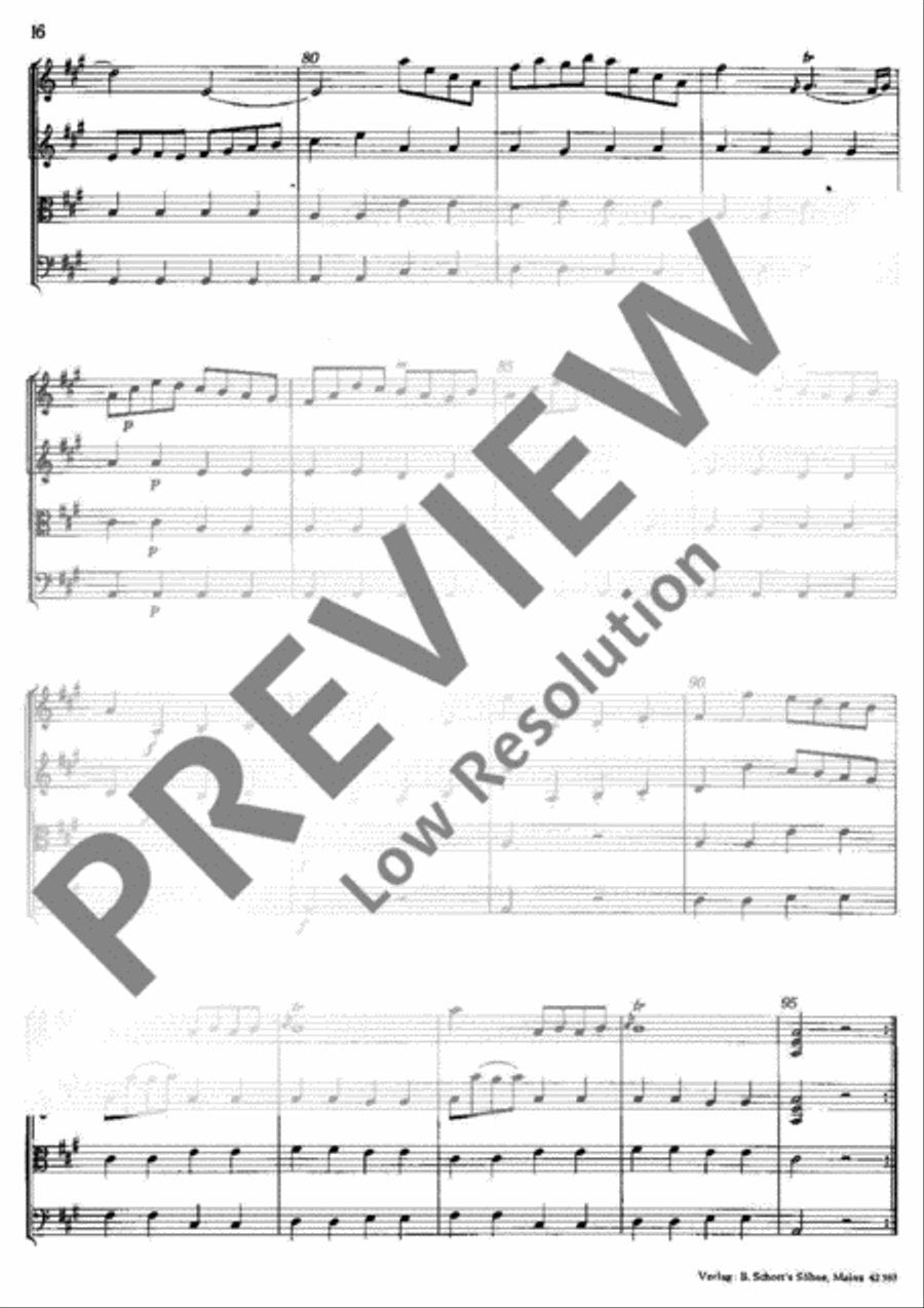 Sinfonia A Major String Orchestra scores gallery preview page 17