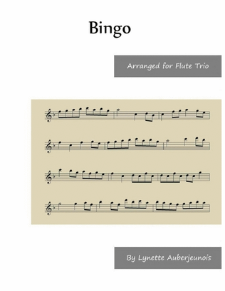 Book cover for Bingo - Flute Trio