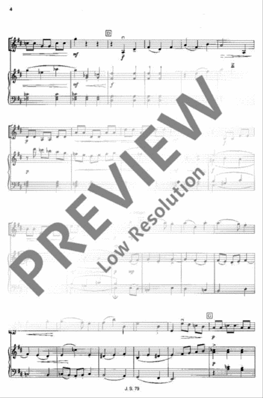 Concertino classico D major Violin scores gallery preview page 4