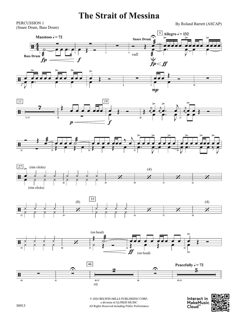 The Strait of Messina: 1st Percussion