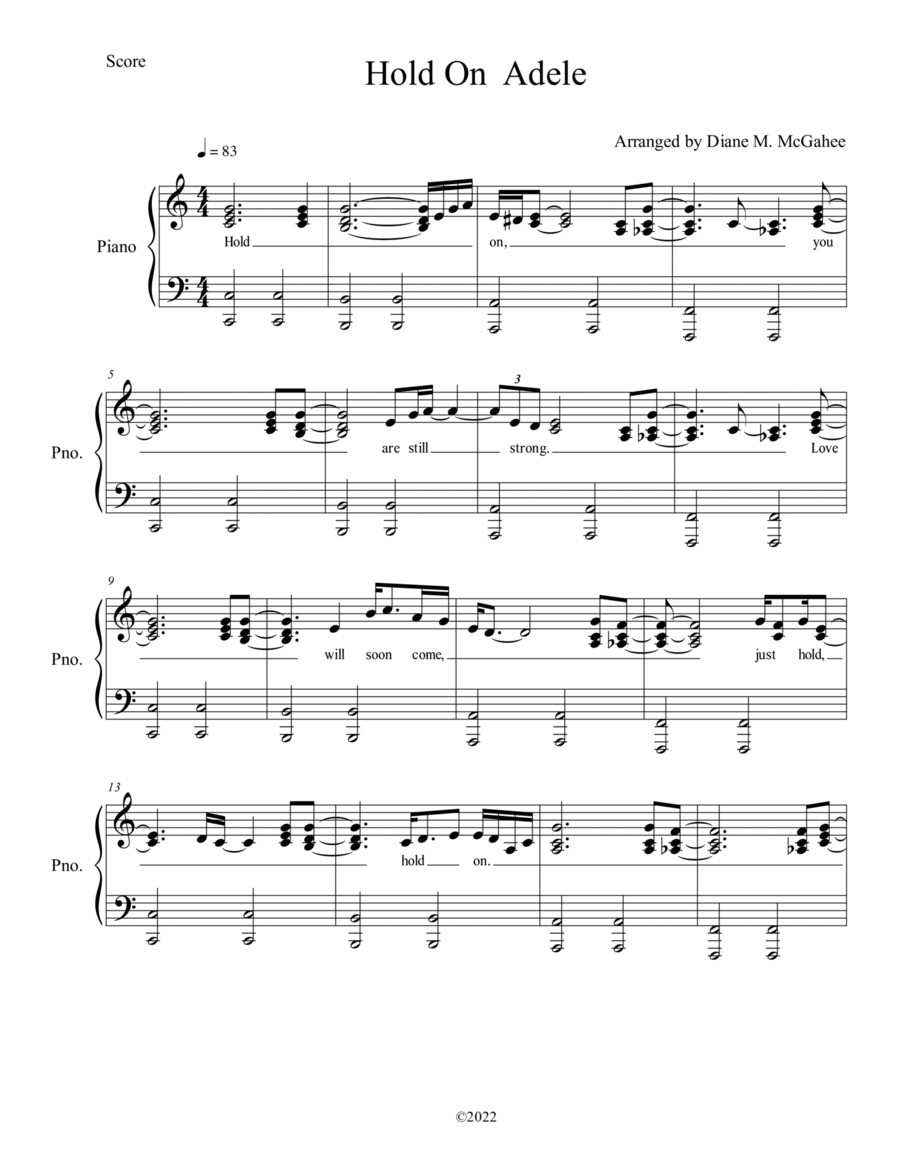 Hold On Small Ensemble scores gallery preview page 1