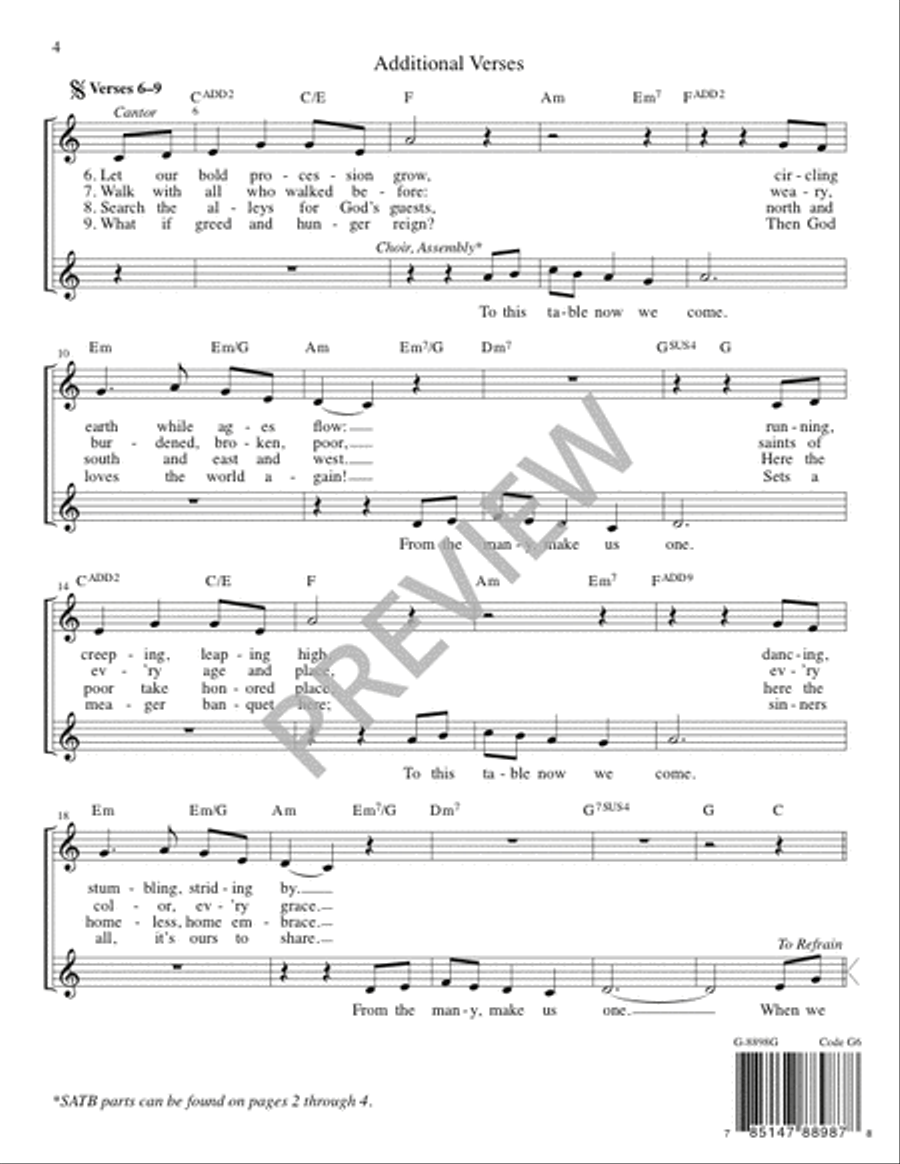 From the Many, Make Us One - Guitar edition Guitar scores gallery preview page 5