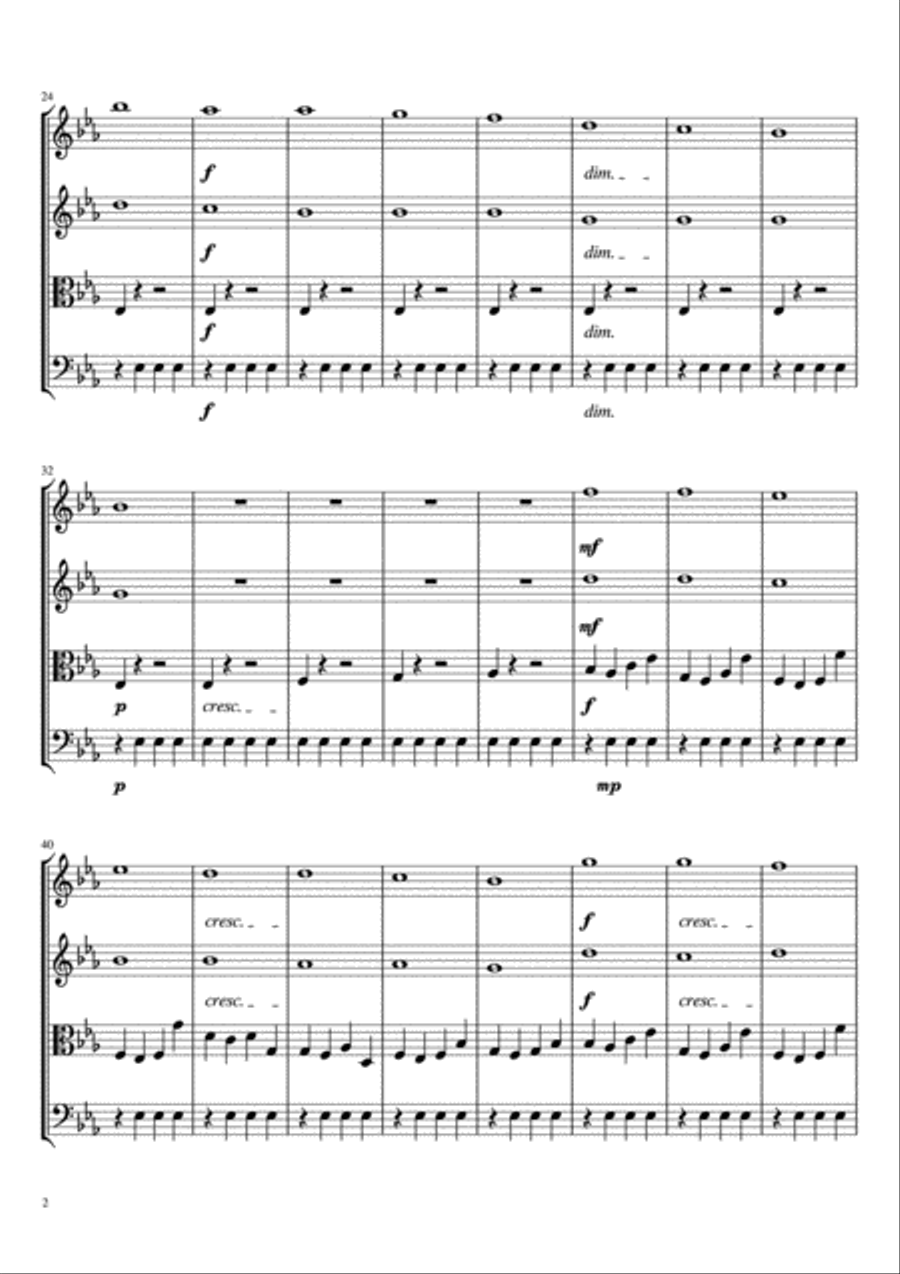 Cosmic Thoughts String Quartet scores gallery preview page 2