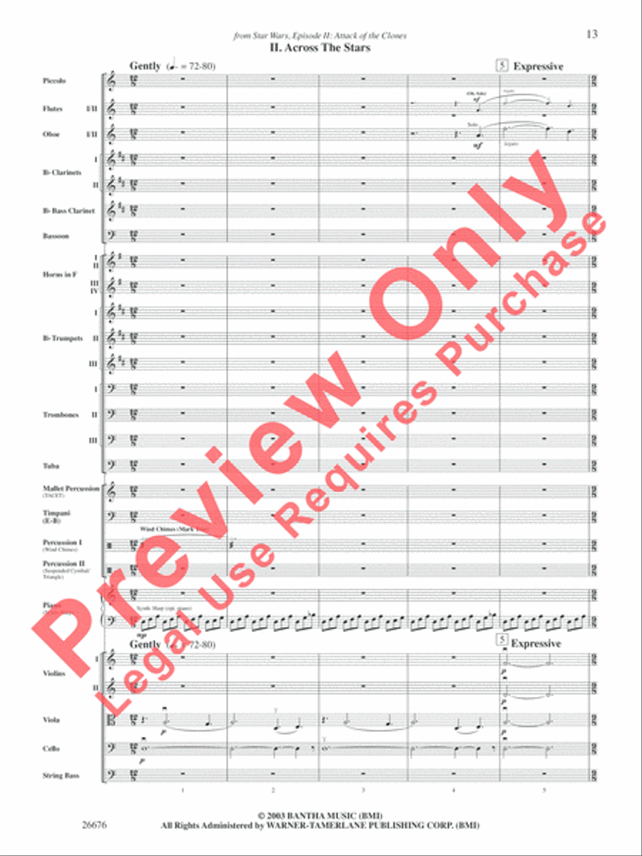 Star Wars Epic -- Part I, Suite from the Full Orchestra scores gallery preview page 14