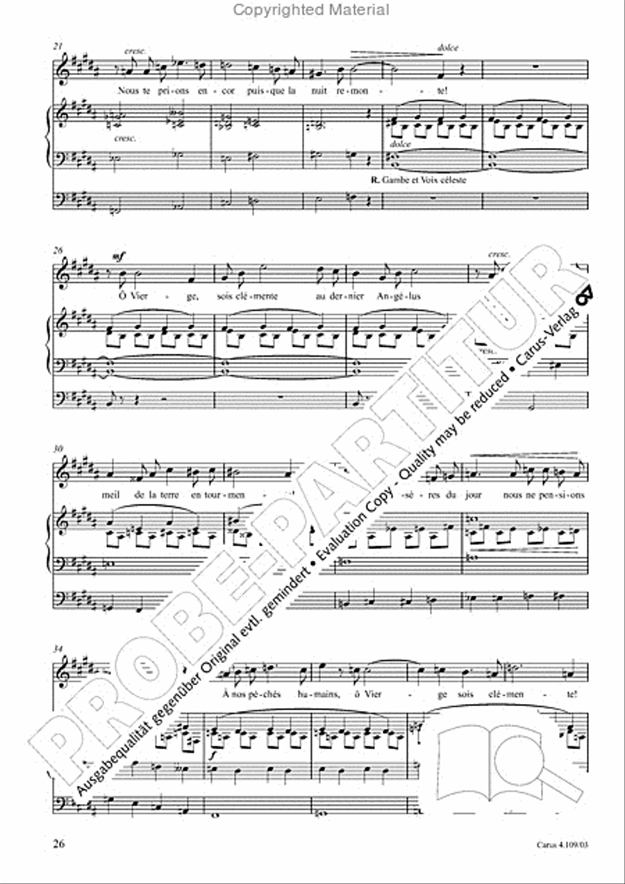 Shorter sacred works. Vol. 15 of the Vierne Complete Edition (Vierne: Kleinere Kirchenwerke. Bd. 15 der Vierne-Gesamtausgabe) Organ scores gallery preview page 27