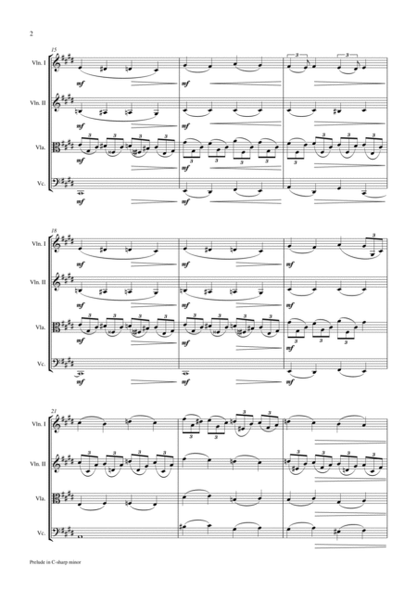 Prelude in C-sharp minor (Rachmaninoff) - String Quartet image number null