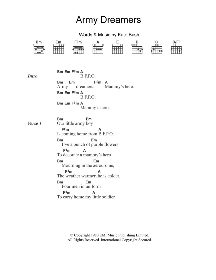 Army Dreamers Acoustic Guitar scores gallery preview page 1