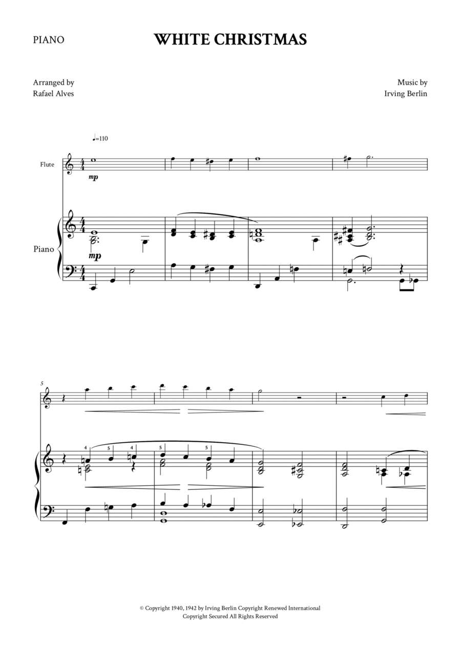 White Christmas Chamber Music scores gallery preview page 1