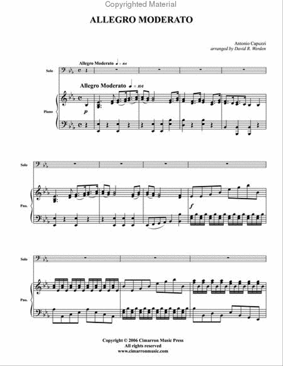 Allegro Moderato Euphonium scores gallery preview page 2