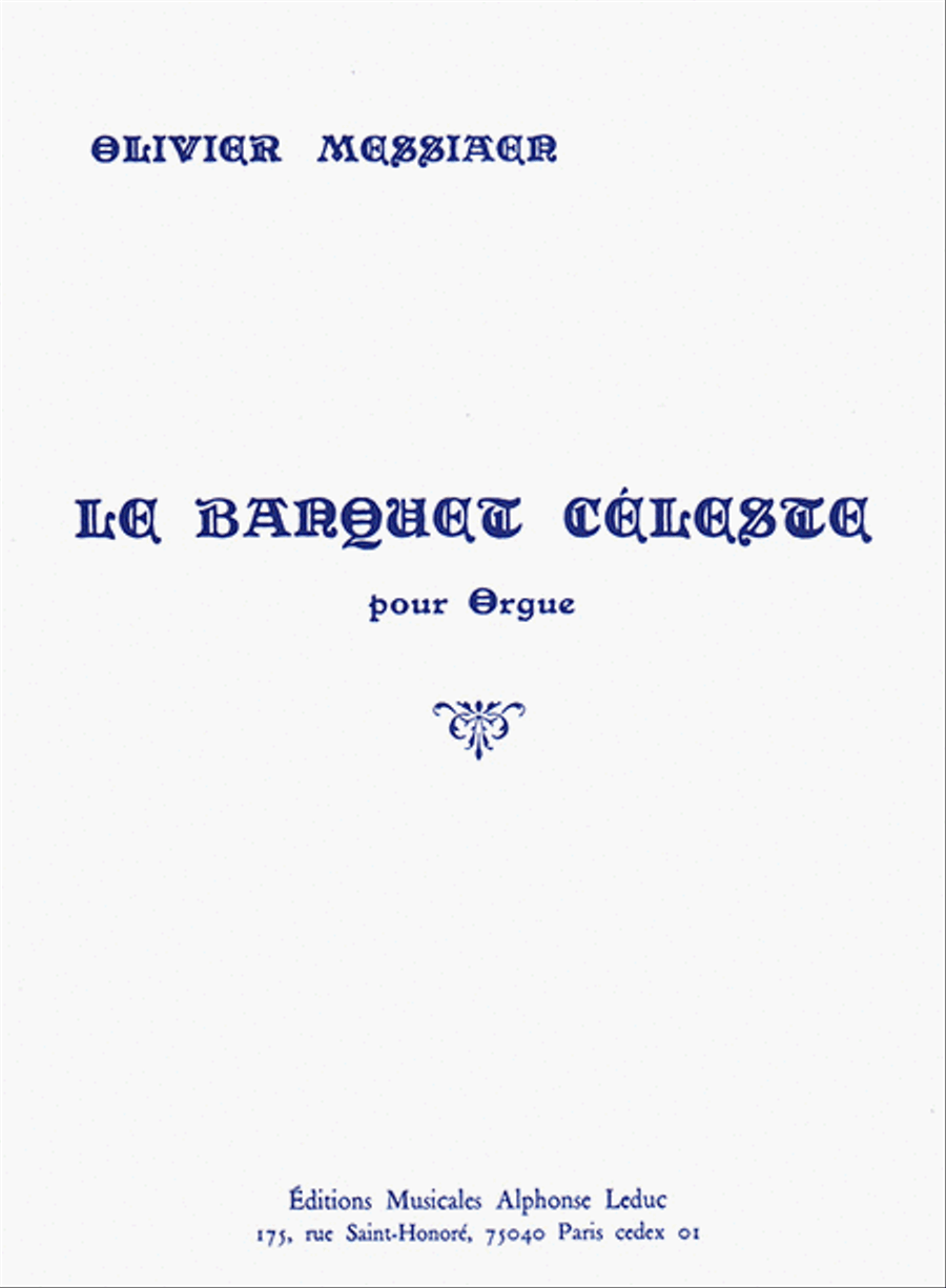Le Banquet Celeste Organ scores gallery preview page 1