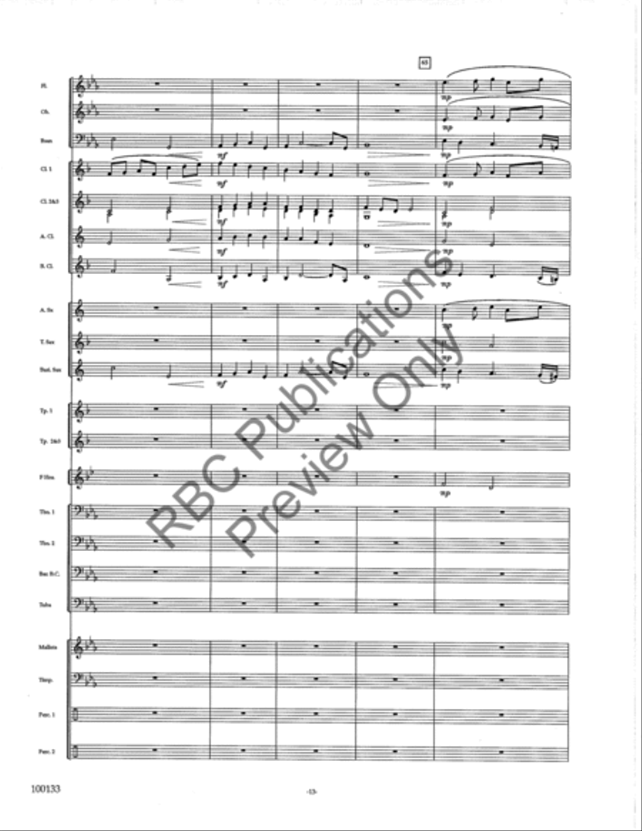 Along The Rio Grande (Score) Concert Band scores gallery preview page 16