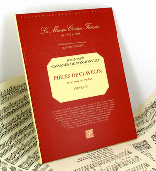 Book cover for Harpsichords pieces with voice or violin opus V - Voice violin harpsichord
