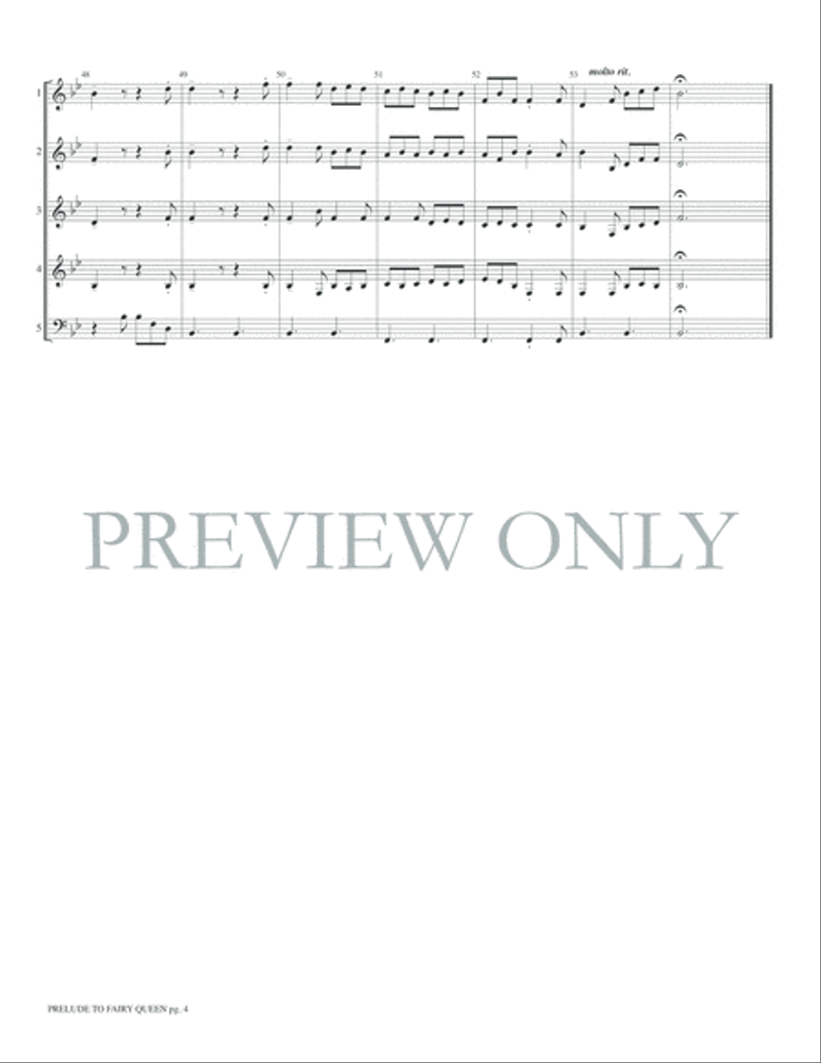 Prelude to Act I from The Fairy Queen Woodwind Ensemble scores gallery preview page 6