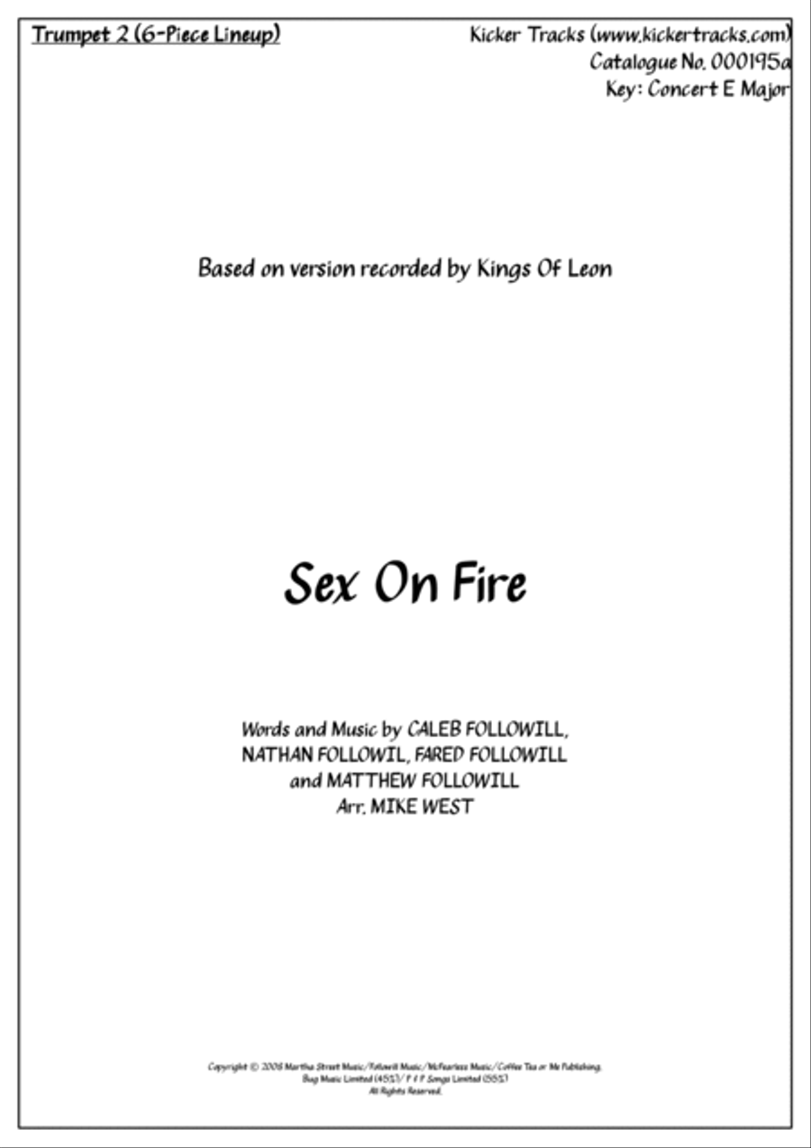 Sex On Fire Small Ensemble scores gallery preview page 4