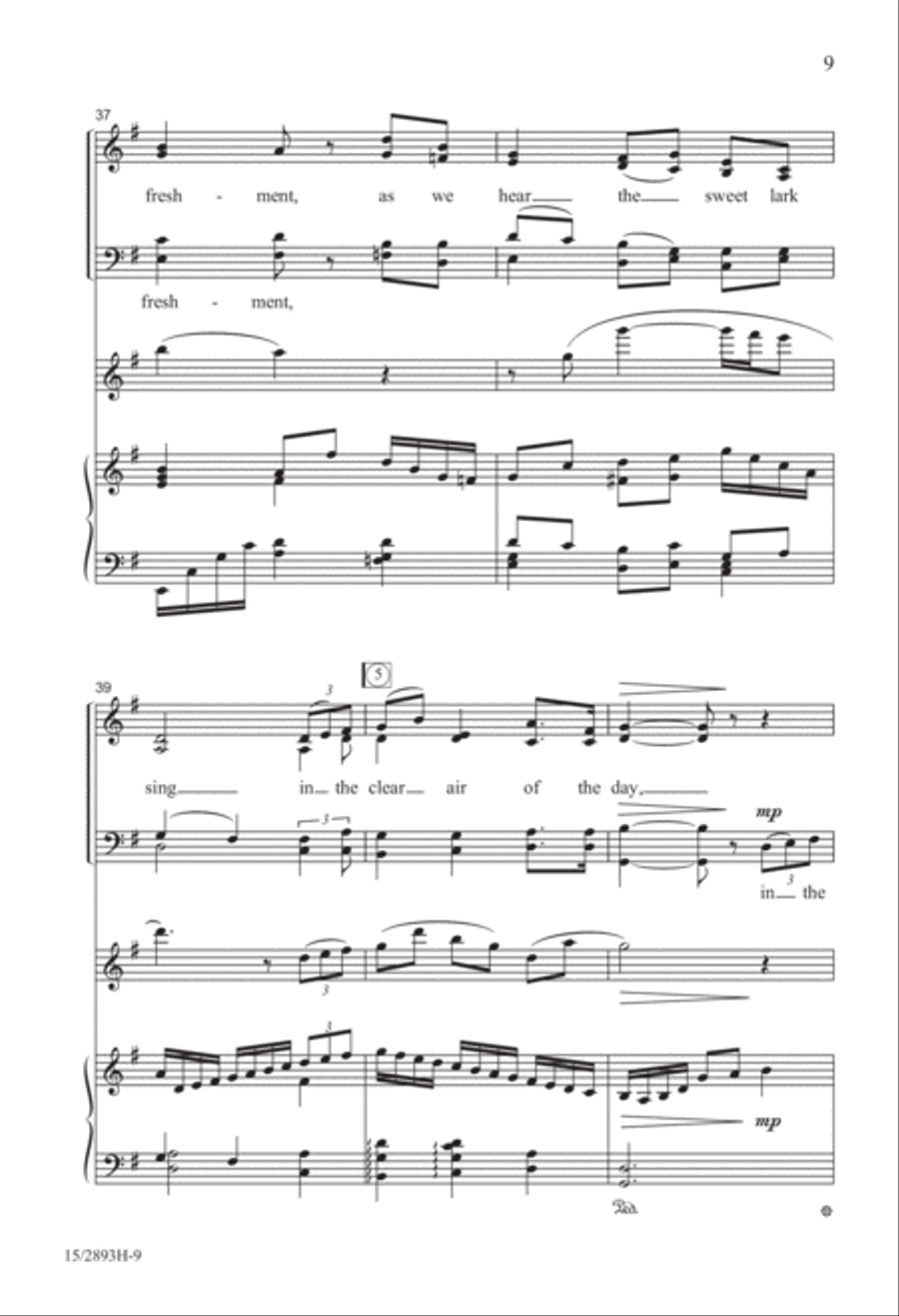 The Lark in the Clear Air 4-Part scores gallery preview page 9