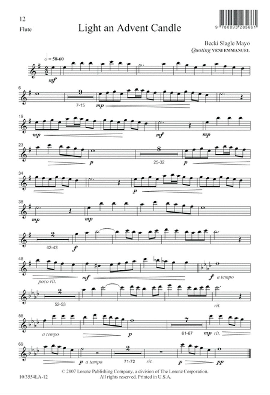 Light an Advent Candle 2-Part scores gallery preview page 13