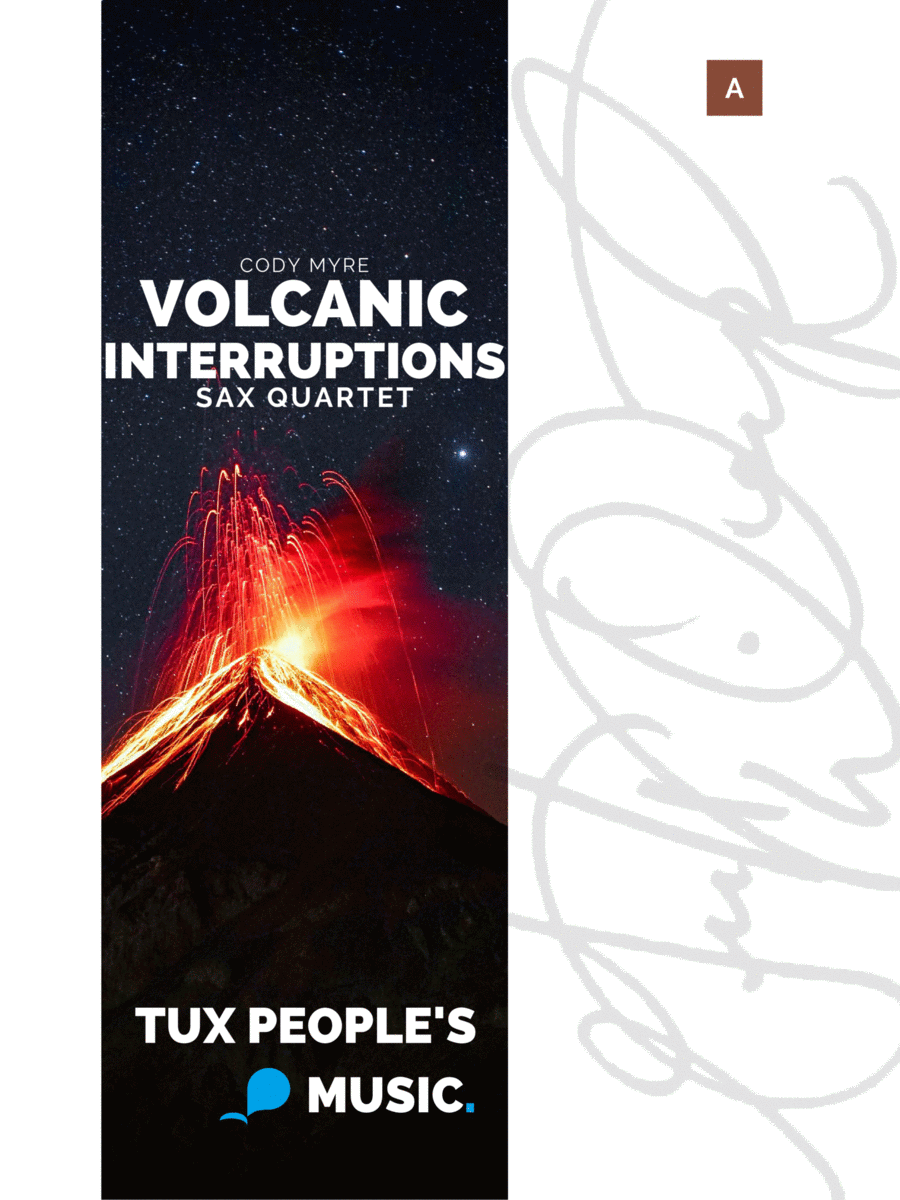 Volcanic Interruptions Saxophone Quartet scores gallery preview page 1