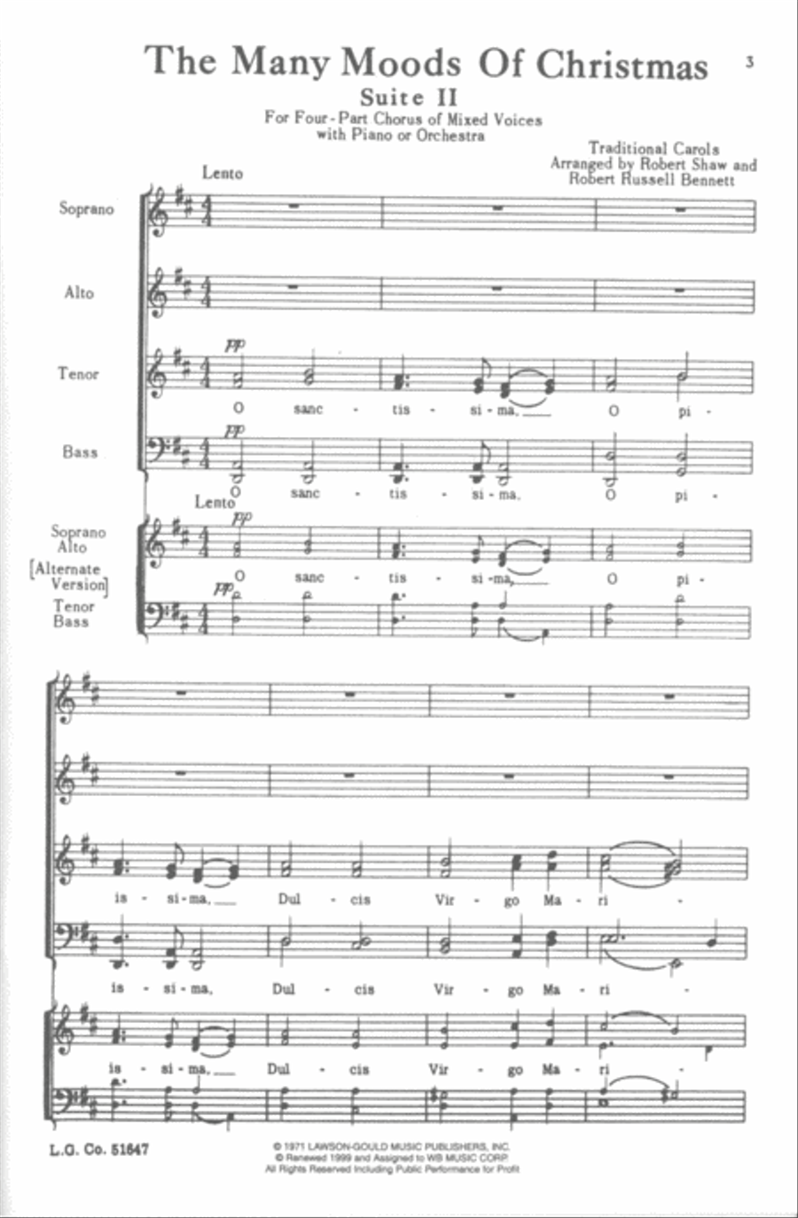 Many Moods Christmas - Suite 2 (SATB - Choir)