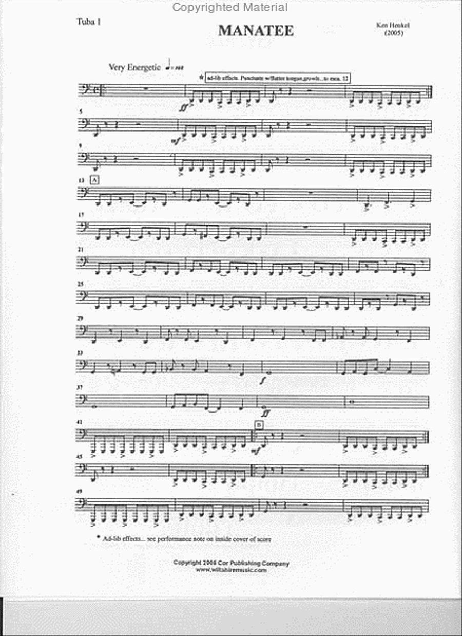 Manatee Tuba Quartet scores gallery preview page 2