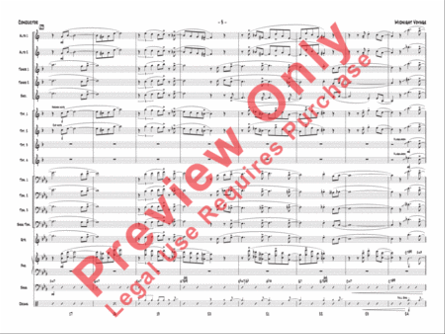 Midnight Voyage (score only) Jazz Ensemble scores gallery preview page 6