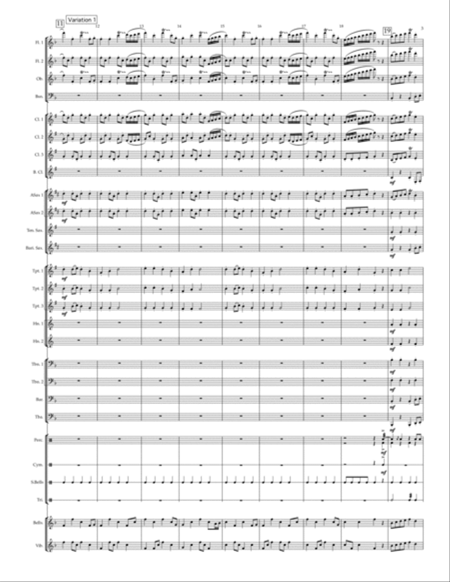 Up on the Housetop - Concert Band Concert Band scores gallery preview page 5