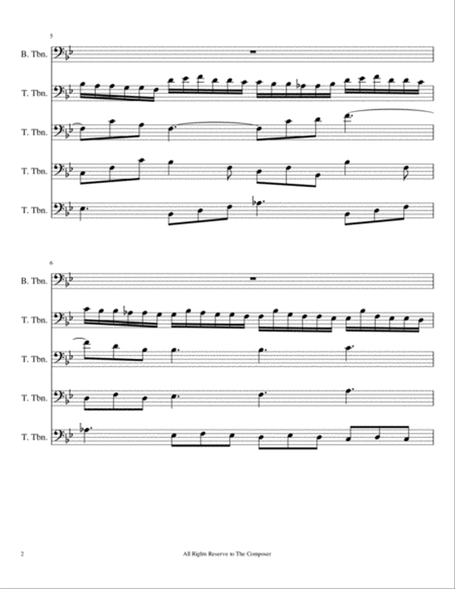 Mache Dich, Mein Herze, Rein Brass Ensemble scores gallery preview page 2